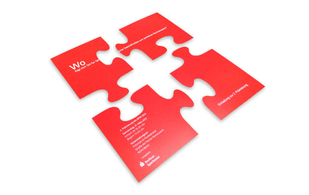 Einladung als Puzzle